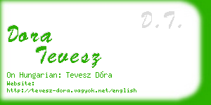 dora tevesz business card